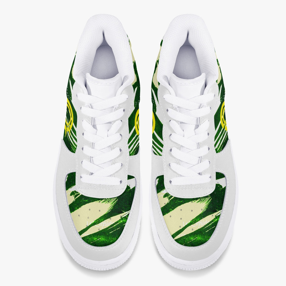 OOTAMAWAE Original Brand  Low-Top Leather Sports Sneakers AIR Green Yellow Cloud KilyClothing