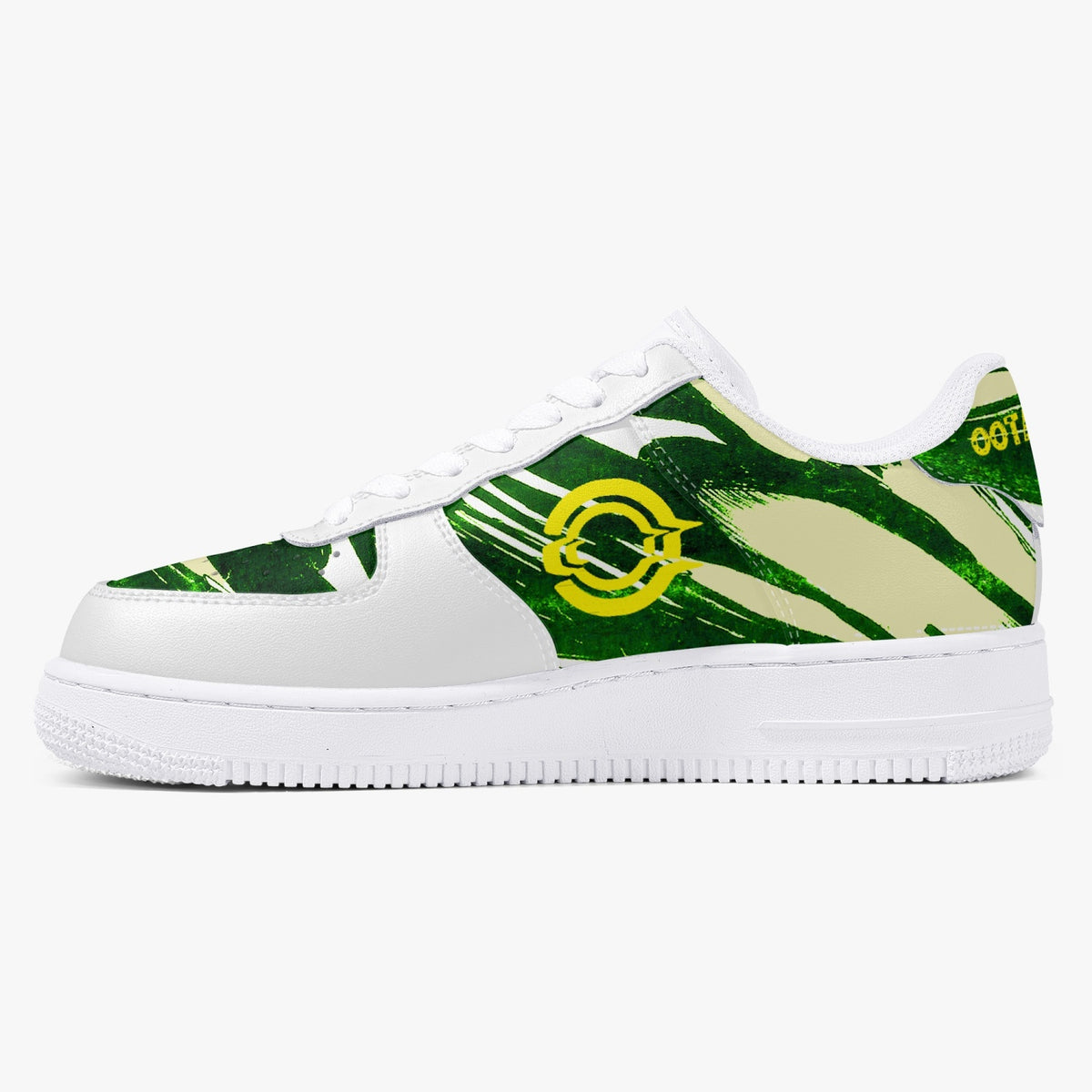 OOTAMAWAE Original Brand  Low-Top Leather Sports Sneakers AIR Green Yellow Cloud KilyClothing