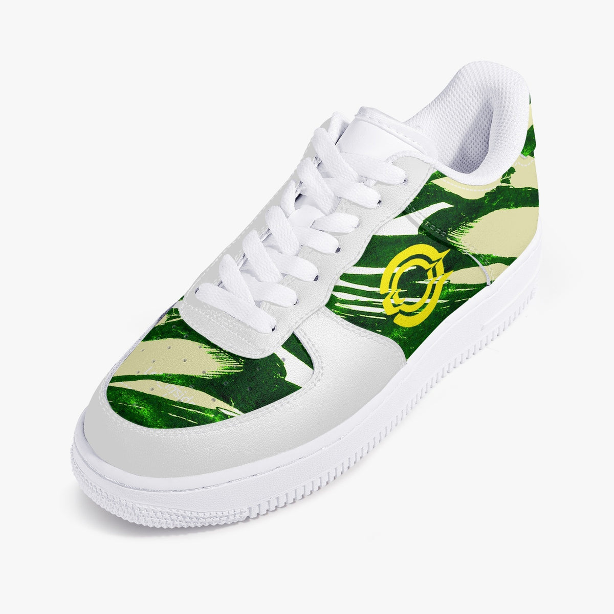 OOTAMAWAE Original Brand  Low-Top Leather Sports Sneakers AIR Green Yellow Cloud KilyClothing