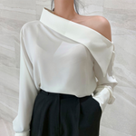 Elegant Office Korean Style Lady One Shoulder Sexy Wild Women Spring Summer KilyClothing