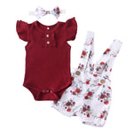 Baby Girl Set Fashion Newborn Infant Knitting Cotton Ruffles Romper Shorts KilyClothing