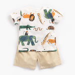 Cute Infants Boys Clothing Sets Cotton Short Sleeve Baby Tops + Shorts 2Pcs Newborn Cartoon Clothes KilyClothing