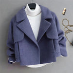 Woolen Jacket for Winter Korean Version Slim Long-sleeved Lapel Short KilyClothing