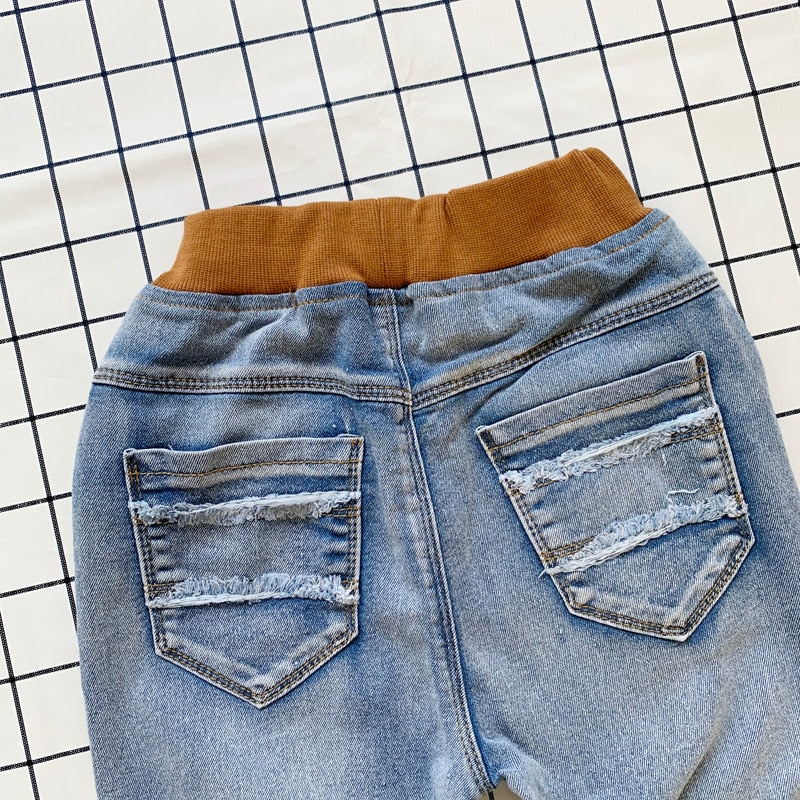 4-11Y Boys Slim Straight Jeans Summer Classic Light Color Bottoms Children Denim Long Pants Kids Baby Boy Casual Trouser KilyClothing