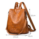 3-in-1 Women Backpacks Anti-theft Travel Backpack Soft Leather KilyClothing
