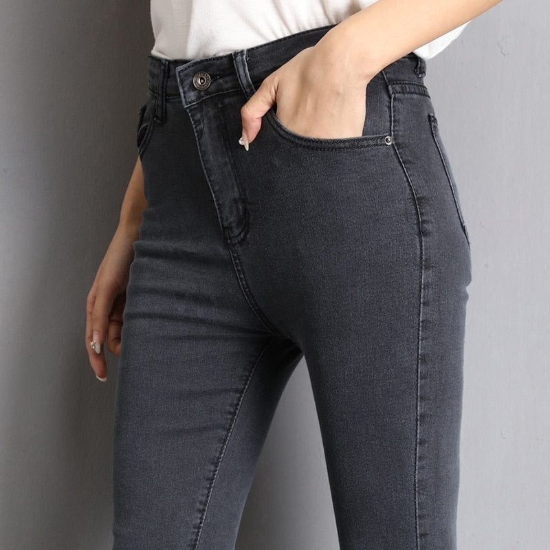 Jeans for Women mom Jeans blue gray black Woman High Elastic KilyClothing
