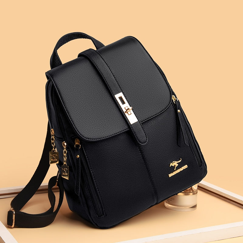 Leather Backpacks Fashion Shoulder Travel Backpack School Bags For Girls KilyClothing