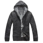 Thick Sweater coat Collar Zipper Sweater Coat Outerwear Winter Fleece Cashmere Liner SweatersTurn-down Collar KilyClothing