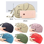 Cute Elephant Clutch Bag Leisure Fashion Portable Circular Round Genuine Leather Wallet KilyClothing