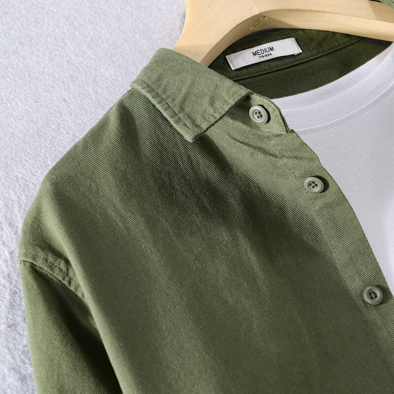 100 % cotton shirtLong-sleeved casual shirt men brand fashion KilyClothing