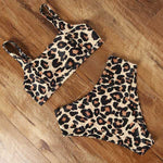 Sexy Bikini Leopard Bathing Suit High Waist Swimsuit Push Up KilyClothing