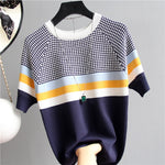 Thin Knitted T Shirt Women Short Sleeve Summer KilyClothing