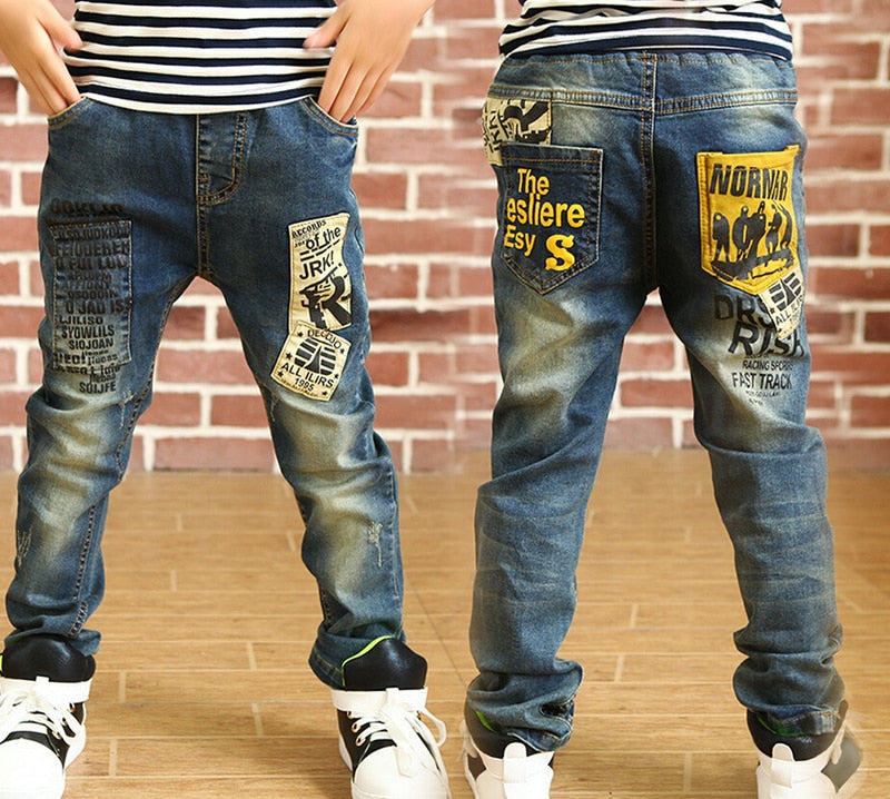 4-11Y Boys Slim Straight Jeans Summer Classic Light Color Bottoms Children Denim Long Pants Kids Baby Boy Casual Trouser KilyClothing