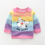 Toddler Girls Clothes Cotton Tops Children Cartoon Long Sleeve Girl Kids T-shirt unisex KilyClothing