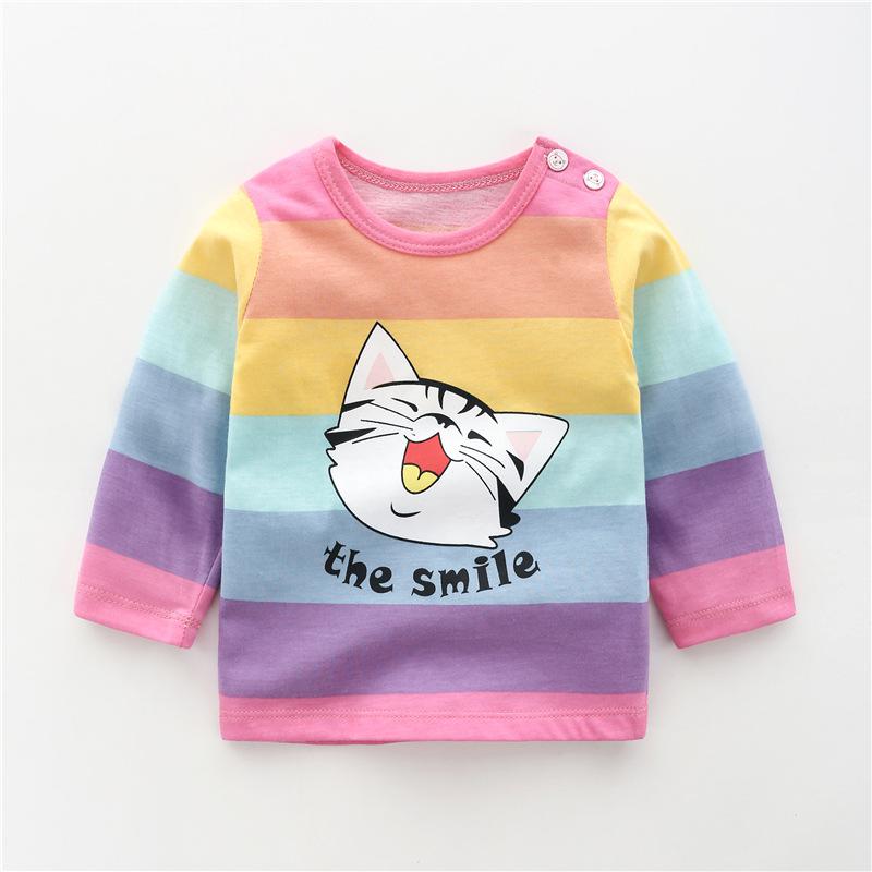 Toddler Girls Clothes Cotton Tops Children Cartoon Long Sleeve Girl Kids T-shirt unisex KilyClothing