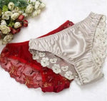 100% Natural Silk Women's Sexy Lace Underwear Briefs Lingerie Panties 1 pza KilyClothing