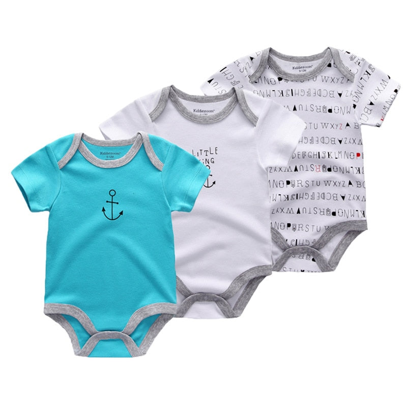 3Pzas/ BodysuIts Clothes Unicorn Girls Clothing Unisex 0-12M KilyClothing