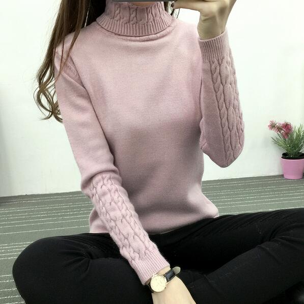 Turtleneck Sweater Long Sleeve Knitted Women Sweaters And Pullovers KilyClothing