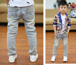 4-11Y Boys Slim Straight Jeans Summer Classic Light Color Bottoms Children Denim Long Pants Kids Baby Boy Casual Trouser KilyClothing