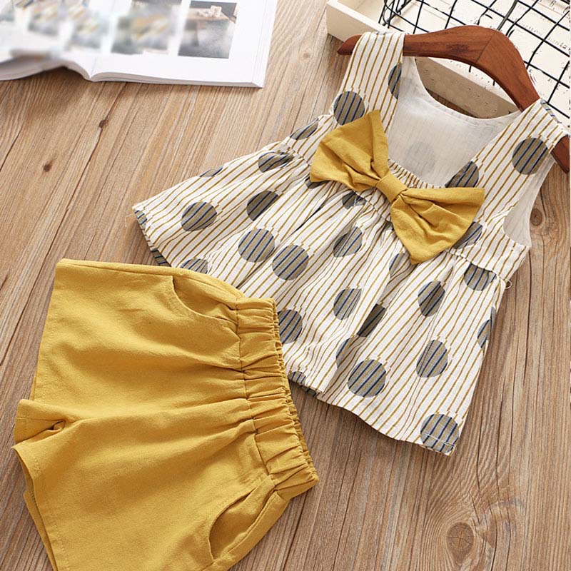 Girl Big Bow T-shirt+ Shorts Children Clothing Set KilyClothing