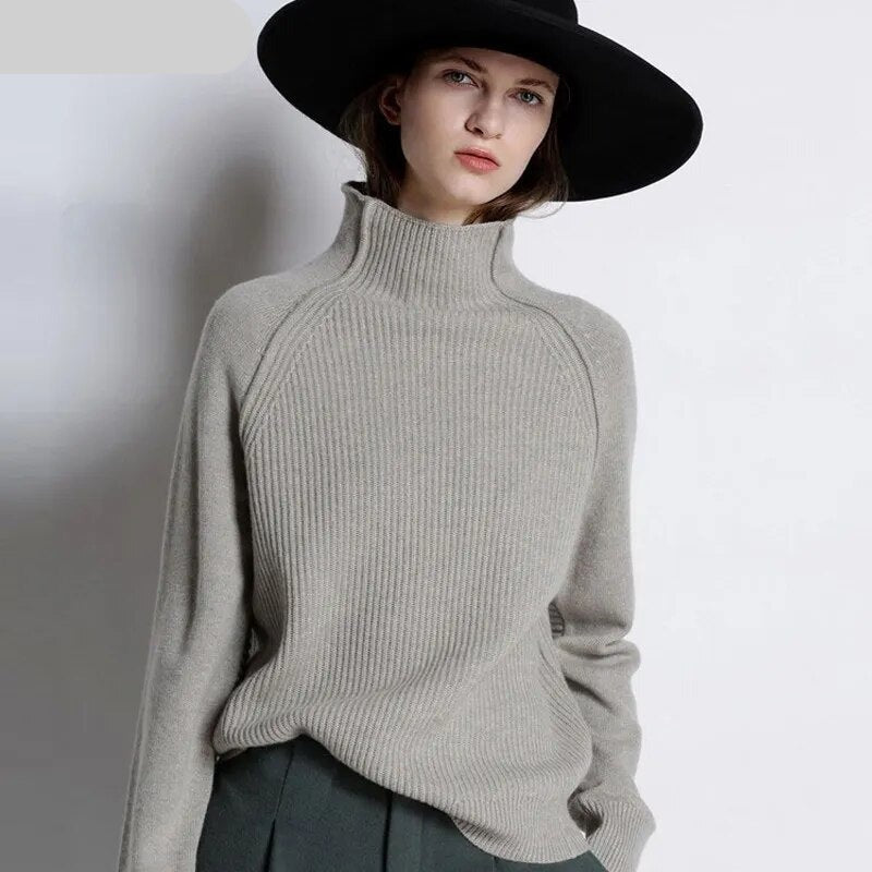 Winter turtleneck cashmere sweater women knitted pullover new casual fashion knitwear. KilyClothing