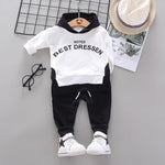 Spring Autumn Toddler Active Clothing Suit Children Boy Girl Letter Hoodie Patchwork Pants 2Pcs/set Kids Clothes Baby Sportswear KilyClothing