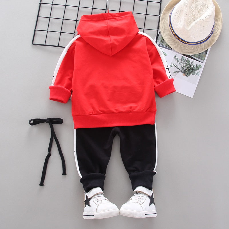 Spring Autumn Toddler Active Clothing Suit Children Boy Girl Letter Hoodie Patchwork Pants 2Pcs/set Kids Clothes Baby Sportswear KilyClothing