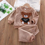 Unisex Clothing Set Hooded Outerwear Tops Pants 3PCS Outfits Kids Toddler Warm KilyClothing