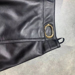 Sheepskin Leather Shorts Women Genuine Leather Empire Waist A-Line Skirt KilyClothing