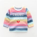 Toddler Girls Clothes Cotton Tops Children Cartoon Long Sleeve Girl Kids T-shirt unisex KilyClothing