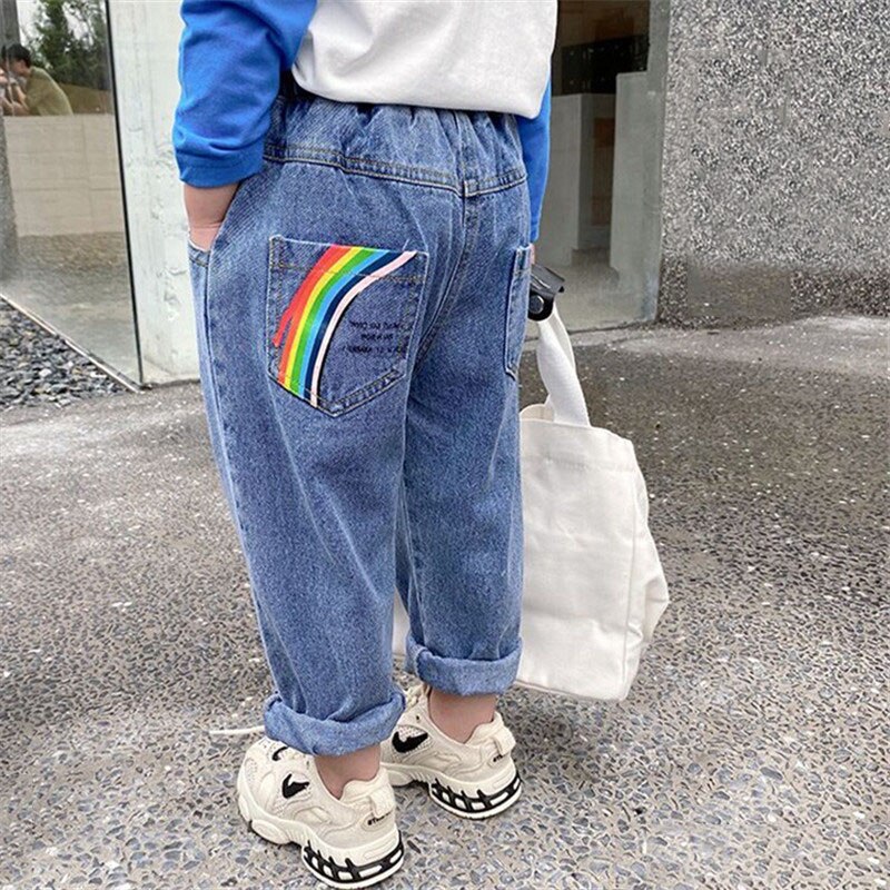 Jeans For Girls Elegant Bow Cute Denim Pants for 7-12 years, Sweet Bowknot Stretch Lovely Spring Child Trousers Toddler Kid Baby Steetwear KilyClothing