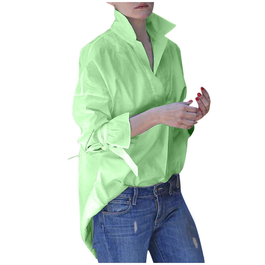 Spring Long Sleeve Tops Women Casual Shirt Top Lapel KilyClothing
