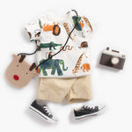 Cute Infants Boys Clothing Sets Cotton Short Sleeve Baby Tops + Shorts 2Pcs Newborn Cartoon Clothes KilyClothing