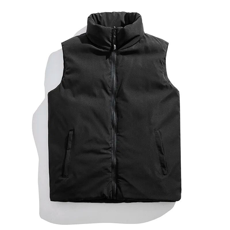 Men'S Autumn And Winter Trend Down Cotton Vest With Large Warm Shoulder And Thickened With Double Coats Man KilyClothing