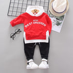 Spring Autumn Toddler Active Clothing Suit Children Boy Girl Letter Hoodie Patchwork Pants 2Pcs/set Kids Clothes Baby Sportswear KilyClothing