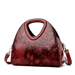 Leather Handbags Female Ladies Hand Hobos Bag Mother Shoulder Bag Chinese Style Crossbody KilyClothing