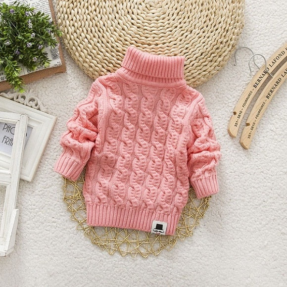 Unisex Sweater Tricots Turtleneck Pullover Baby Winter Tops KilyClothing