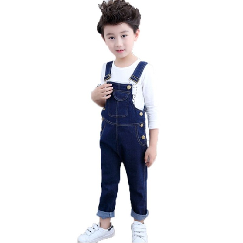 Kids Denim Overalls for Teenagers Spring Jeans Dungarees Girls Pocket Jumpsuit Children Boys Pants For Age 4 5 7 9 11 13 Years KilyClothing