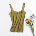 Women 70% Silk 30% Cotton Knit Lace Camisole Top Tanks Slim Fit Warm Vest KilyClothing