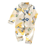 Toddler Silk Satin Pajamas Sleepwear Nightwear Suit Unisex KilyClothing