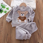 Unisex Clothing Set Hooded Outerwear Tops Pants 3PCS Outfits Kids Toddler Warm KilyClothing