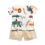 Cute Infants Boys Clothing Sets Cotton Short Sleeve Baby Tops + Shorts 2Pcs Newborn Cartoon Clothes KilyClothing