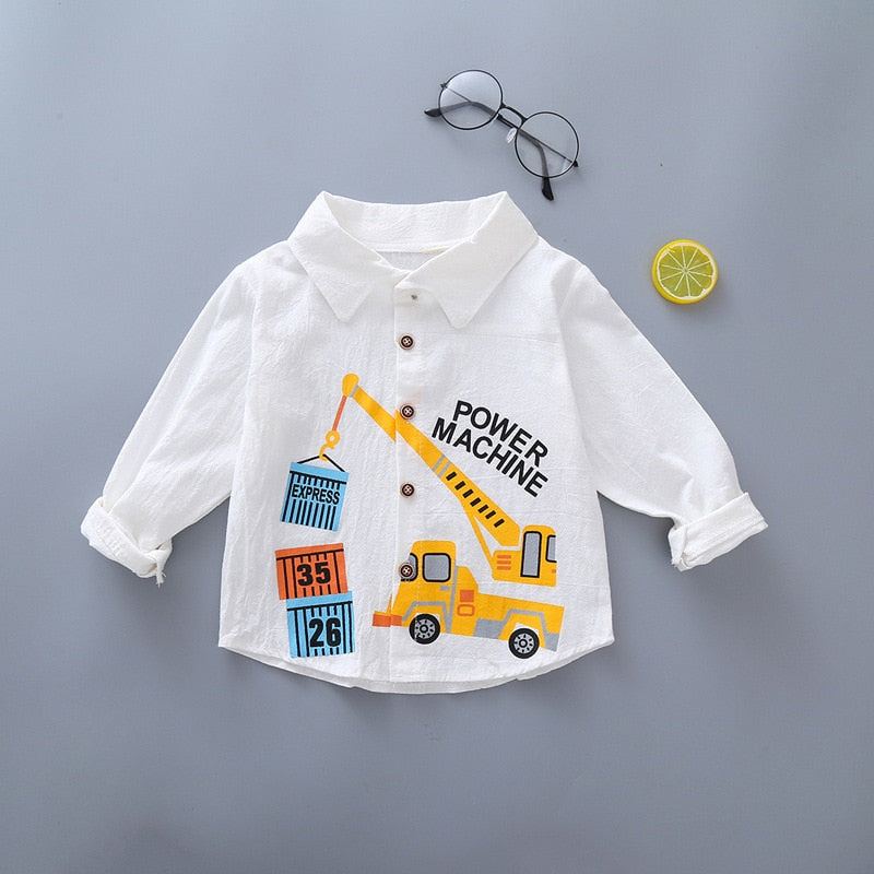 Spring Thin Shirts Baby Boys Long Sleeve Striped Print Shirts Kids Tops Tees Shirts Casual Blouse KilyClothing