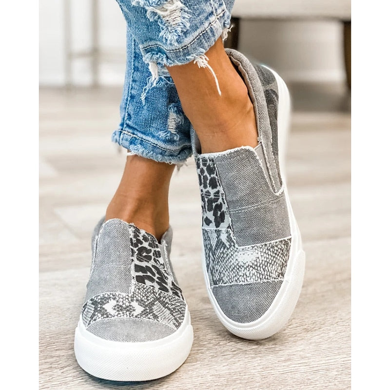 Canvas Shoes Fashion Snake Printed KilyClothing