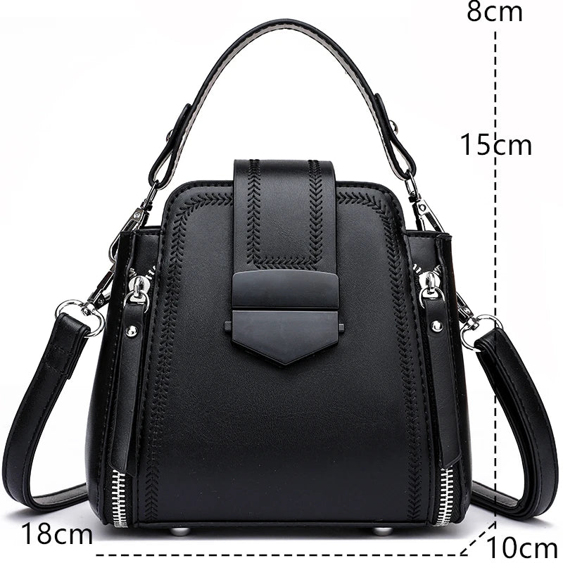 High Quality Leather Handbag Women Fashion Shoulder Croosbody Bag Luxury Designer Messenger Small Purse Female 2023New Trend Sac KilyClothing