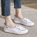 Flats High Quality  Genuine Leather Shallow Breathable Vulcanize Shoes Casual Non-slip KilyClothing