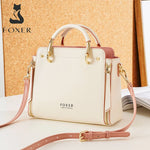 FOXER Split Leather Elegant Handbag Women Chic Tote Female Shoulder Bag Large Capacity Lady Crossbody Bag Stylish Messenger Bags KilyClothing