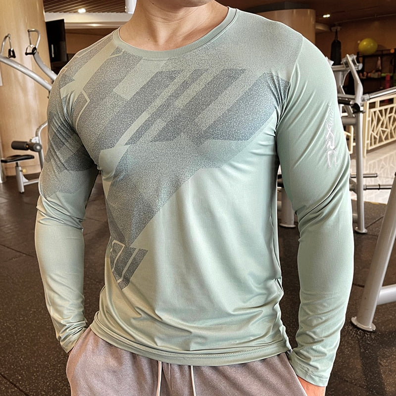 High Quality Running Sport Shirt Men Fitness Compression Long Sleeve Upper Clothin KilyClothing