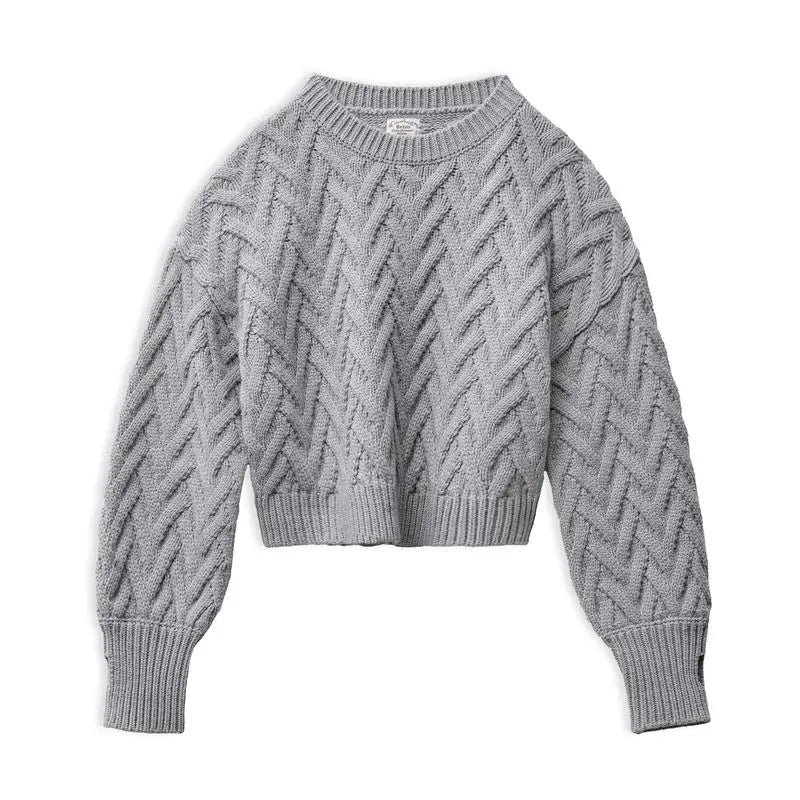 Women Sweater Long Sleeve Crew Neck Warm Knitwear Casual Undershirt Thick Pullover Sweater