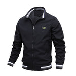 Embroidery Men's Stand Collar Casual Zipper Jacket Outdoor Sports Coat KilyClothing